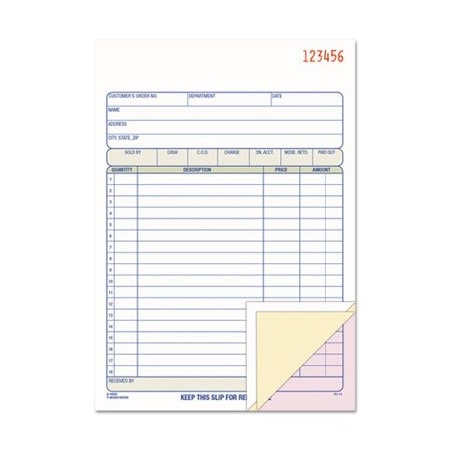 Cardinal Brands Adams, Tops Sales/order Book, 7 15/16 X 5 9/16, 3-Part Carbonless, 50PK TC5805